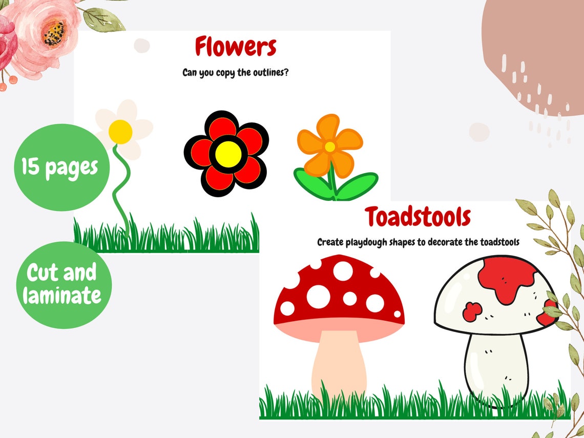 Woodland Animals Minibeasts Playdough Activity Mat X15 Etsy UK