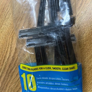 Twin Blade Disposable Razors. Pack of 10. - Etsy