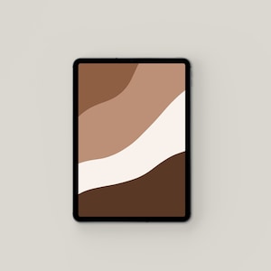 Brauner Abstrakter iPad Wallpaper Hintergrund | Digitaler Download | Sofortiger Download Earth-Ton Tablet Lock Screen Neutral Boho moderne Ästhetik