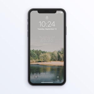 Christian iPhone Wallpaper: Nature Photography Bible Verse (Digital Download)