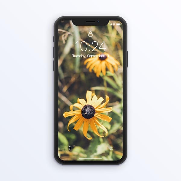 Yellow Flowers Phone Wallpaper Background | Nature Photography | Digital Download | Instant download | IPhone Lockscreen