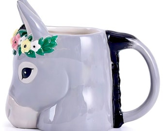 3dRose 9934_2 Donkey in a Farm-Ceramic Mug 15 oz Multicolored 