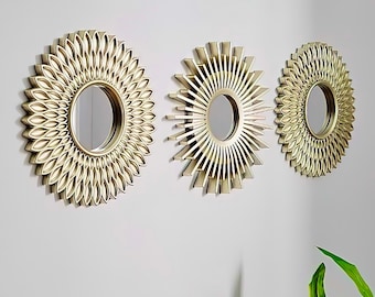 Gold Sunburst Mirror Gold Sunburst Mirror, Capri Gold Sunburst Round Mirror