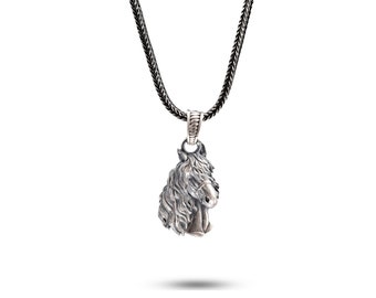 925K Silver Magnificent Horse Necklace - Horse Charm with Chain - Horse Necklace - Gift Horses Lovers - Horse Charm