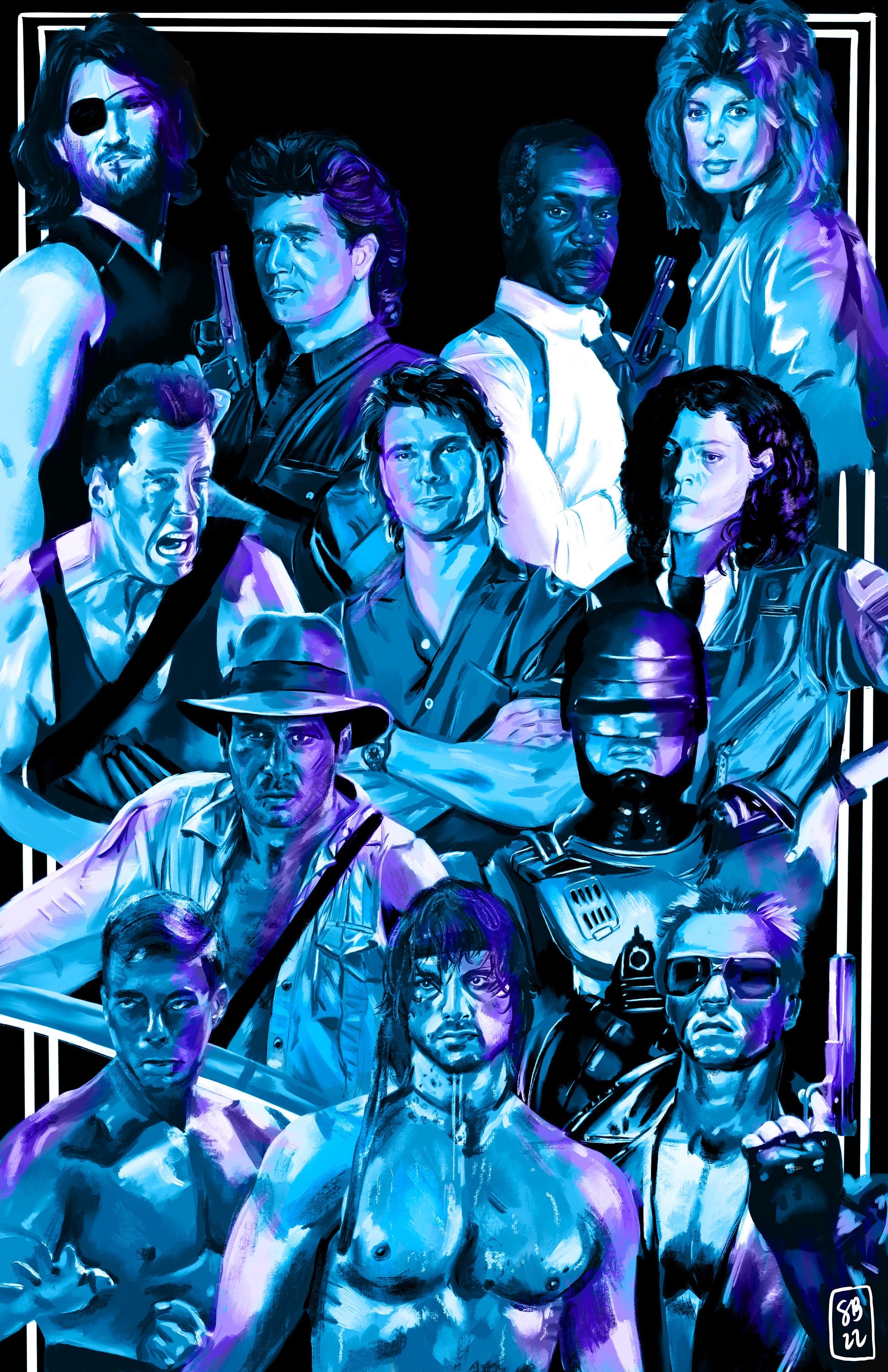 Affiche de film d'action des années 80 Indiana Jones - Etsy France