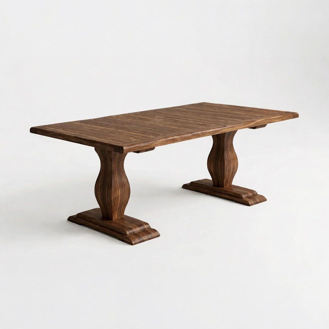 Handcrafted Solid Wood Dining Table – Heirloom Farmhouse Design With ...