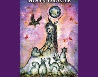 Earthly Souls Moon Oracle Deck by Terri Foss with Guidebook and Crystal and Palo Gift Set, Holiday Gift