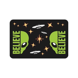 Alien Desk Mat,  Mouse Pad, Workspace Mat, ET, Gift for UAP Lovers, Sci-Fi Cool Gift, Back To School Gift, Birthday Gift, Holiday Gift