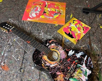 Custom Art Guitar - Etsy