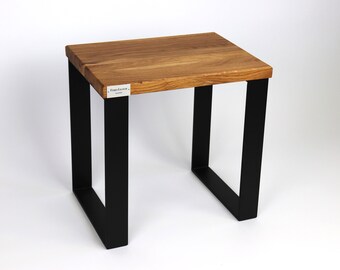 FerroLignum tabouret chêne acier