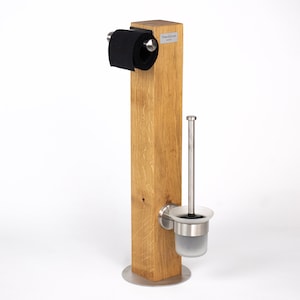 FerroLignum set WC rovere acciaio inox porta carta igienica porta carta igienica porta carta igienica porta carta igienica in legno