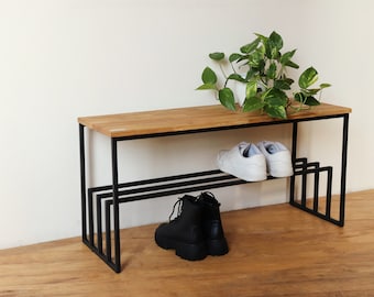 FerroLignum shoe rack bench oak