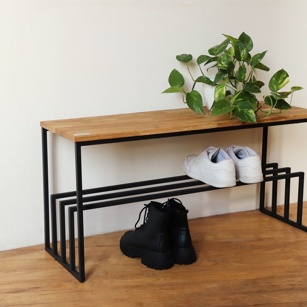 FerroLignum shoe rack bench oak