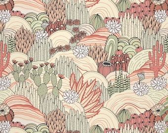 Cactus Wallpaper: Scandinavian Boho Peel and Stick Wallpaper