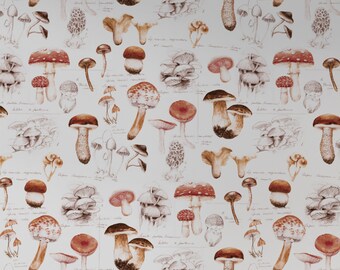 Mushroom Peel and Stick Wallpaper Boho, Nature Wallpaper, Watercolor Wallpaper, Vintage Wallpaper, Removable Wallpaper, Unique Wallpaper
