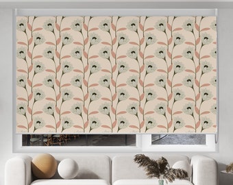 Bloom Peony Complete Blind Floral Made To Measure Dim Out Roller Blind 