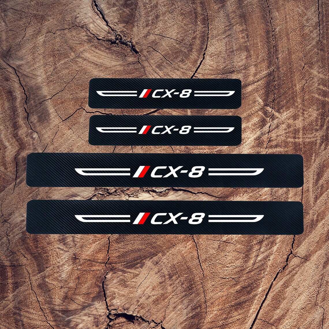 Mazda Cx8 Cx-8 Car Door Plate Sill High Quality Carbon Fiber Scuff Anti ...