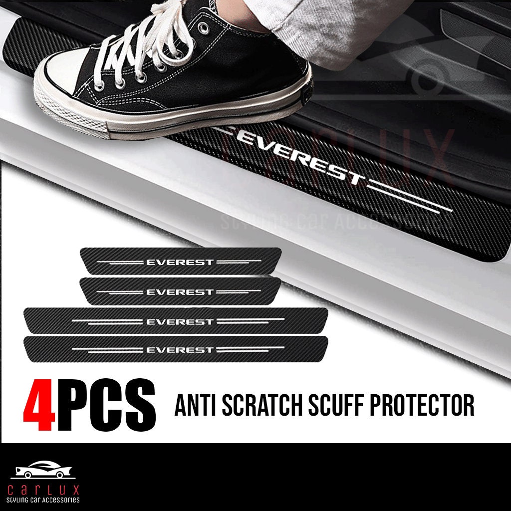 4pcs Car Door Sill Plate Protector Scuff Anti Scratch Cover For