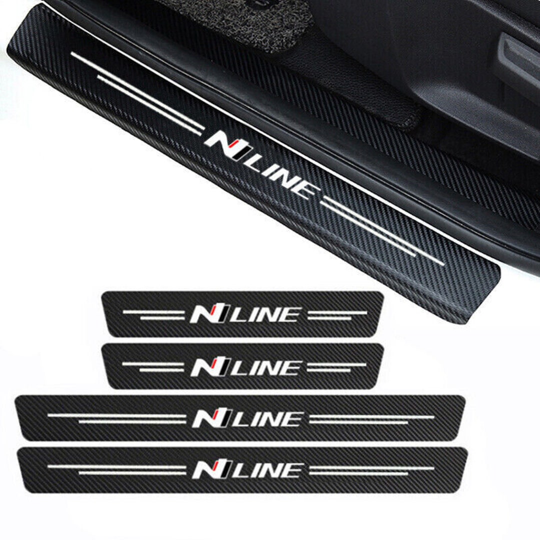 For Hyundai N Line Carbon Fiber Door Plate Sill Scuff Anti Etsy