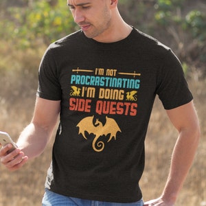 Funny Gamers Shirt, Gamer&#39;s Side Quests Shirt, Funny Side Quests Shirt, Gift for Gamers, Funny Video Game Shirt, Christmas Gift for Gamers