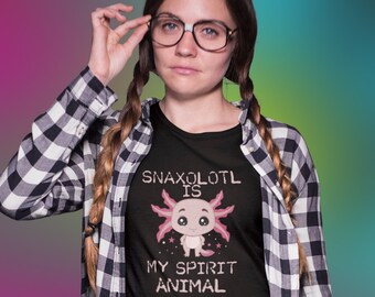 Axolotl Shirt, Spirit Animal Tee,  Axolotl Gift, Funny Axolotl Tee, Girls Axolotl Shirt, Girls Tshirt, Axolotl Tops and Tees, Birthday Gift