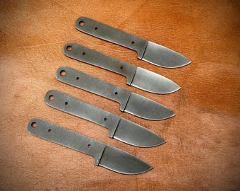 Lot of 4 Custom Handmade Forged Spring Steel Blank Blades | Knives Making Supplies 010