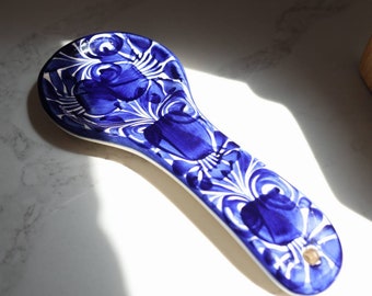 Mexican Blue and White Kitchen Spoon Rest