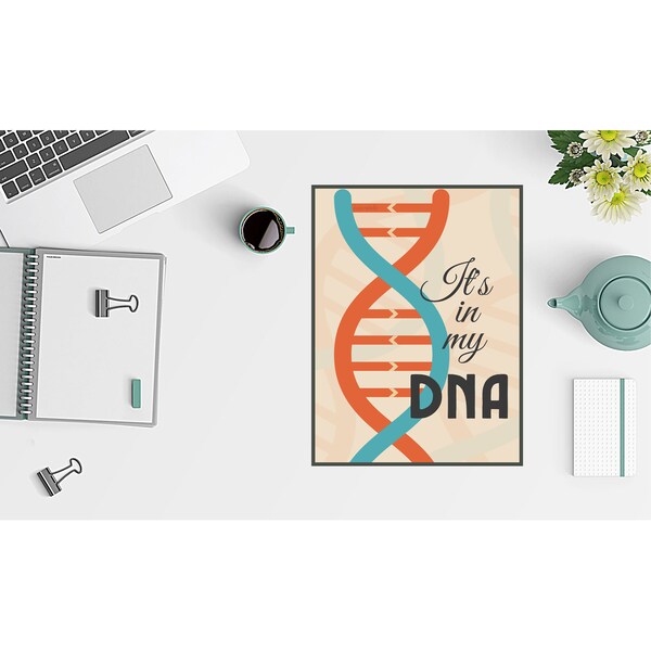 DNA Science WALL DECOR Impression numérique pour la décoration de la chambre Biologie pour cadeau de Noël