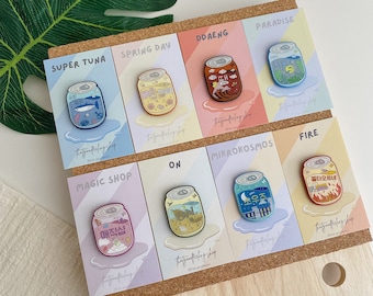 INSTOCK: BTS Songs x Mini Soda Can Enamel Pins Series