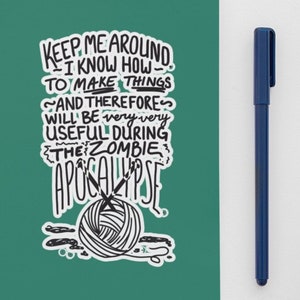 Apocalypse Crafter Zombie Prepper Sticker