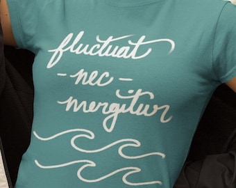 Fluctuat Nec Mergitur Latin Phrase Unisex T-Shirt