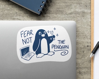 Fear Not The Penguin Linux Código abierto Pegatina