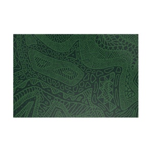 Geometrische abstracte kunstpuzzel, groene verfijnde moderne kunst minimalistische patroonpuzzel (110, 252, 520, 1014-delig), kunstzinnig cadeau puzzelspeelgoed