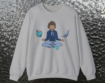 Meditierendes Coder Girl Programmierer Sweatshirt, Geschenk für Software-Entwickler Sysadmiers Hacker-Ingenieure und Tech Geeks Nerdy-Linux-Sweat-Shirt