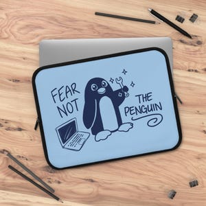 Nie bój się pingwina Zabawny pokrowiec na laptopa z systemem Linux Open Source Hacker
