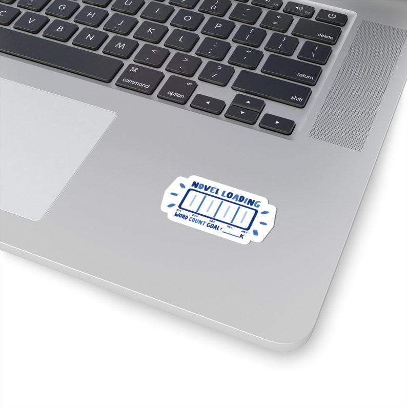 Sticker pour ordinateur portable avec suivi de la barre de progression du chargement du roman, cadeau de définition d'objectifs de nombre de mots pour les écrivains et les auteurs, autocollant en vinyle pour l'écriture de livres littéraires image 3
