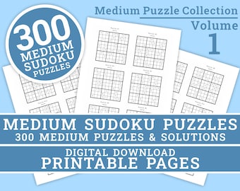 medium sudoku etsy