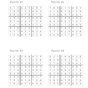 Sudoku-pussel - Volym 1 | 300 utskrivbara pussel från lätt till svårt (100 styck) | Stor stil | Digitalt | Utskrivbara sidor | Direktnedladdning i PDF-format bild 5