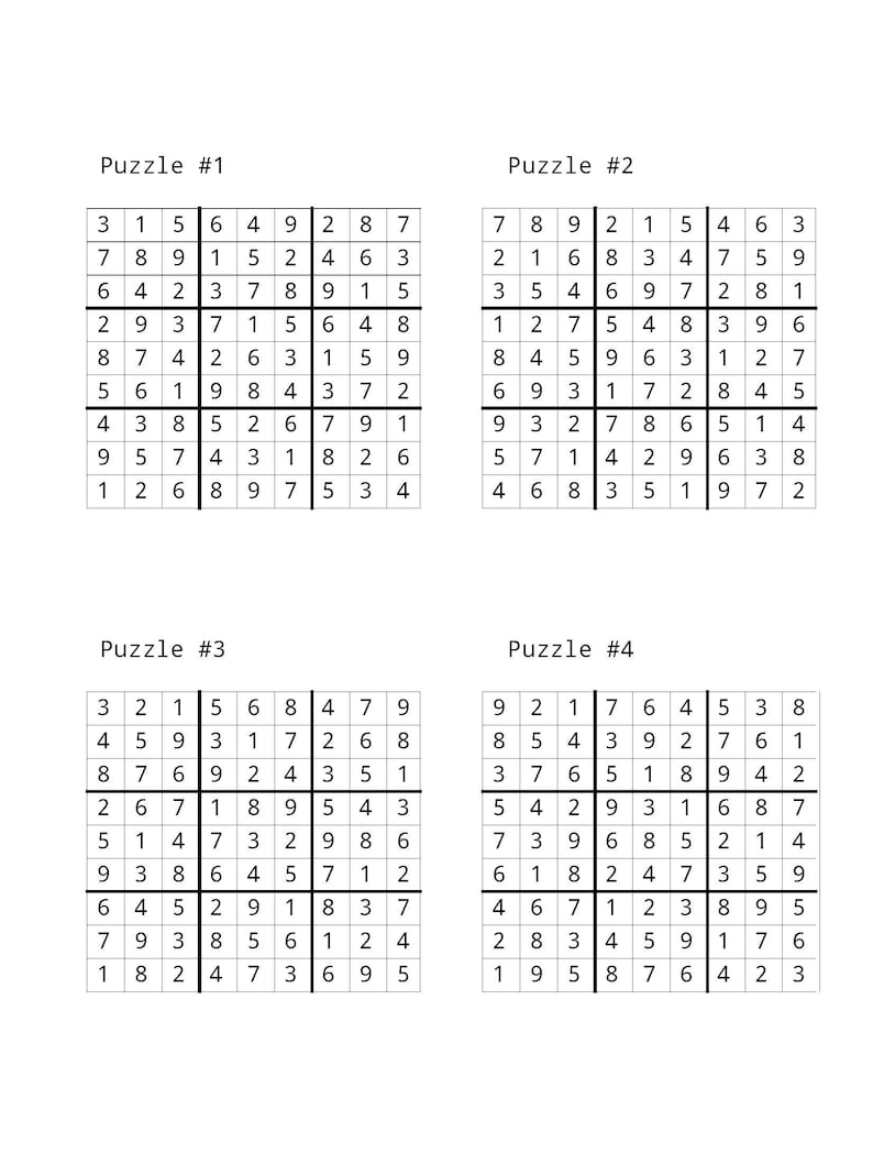 Sudoku-pussel - Volym 1 | 300 utskrivbara pussel från lätt till svårt (100 styck) | Stor stil | Digitalt | Utskrivbara sidor | Direktnedladdning i PDF-format bild 5