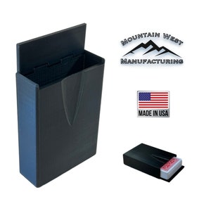 Playing Card Storage Case - Flush Hinged Snap Lid - Customizable - Organize & Protect Your Cards - One-Handed Open/Close
