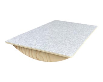 Puppy & Dog Wobble Board with Felt Light Grey / Grey - Balance Board Training Board Seesaw Puppy Toy Balance Board Muscle Training