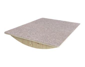 Puppy & Dog Wobble Board with Felt Brown - Balance Board Training Board Seesaw Puppy Toy Muscle Building Balance Board Non-Slip