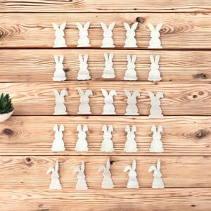 25 pieces Easter bunny table decoration rabbit Easter scatter decoration Easter decoration table decoration Easter festival spring for crafting DIY Easter decoration