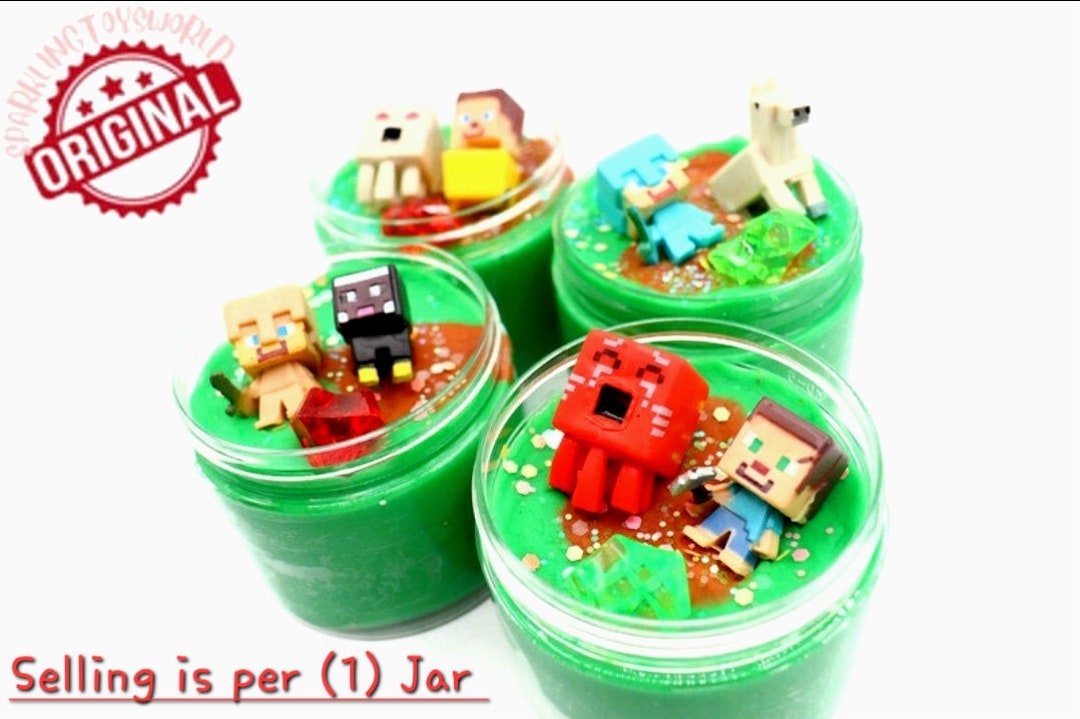 Minecraft Party Favors Playdough Jars Play Dough Kit Etsy
