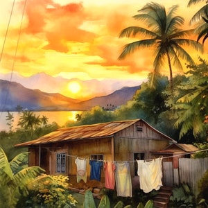 Bring St Lucia to Your home with this Caribbean Art Canvas, Perfect gift for St Lucian or Grenadian, Jamaican, Dominican or St Vincentian