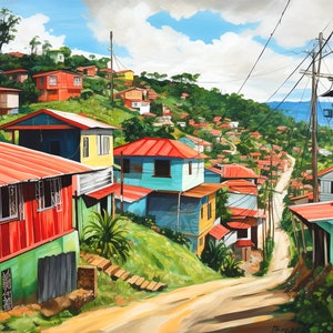 Print of Trinidad Hill Street Art from Trinidad on Poster