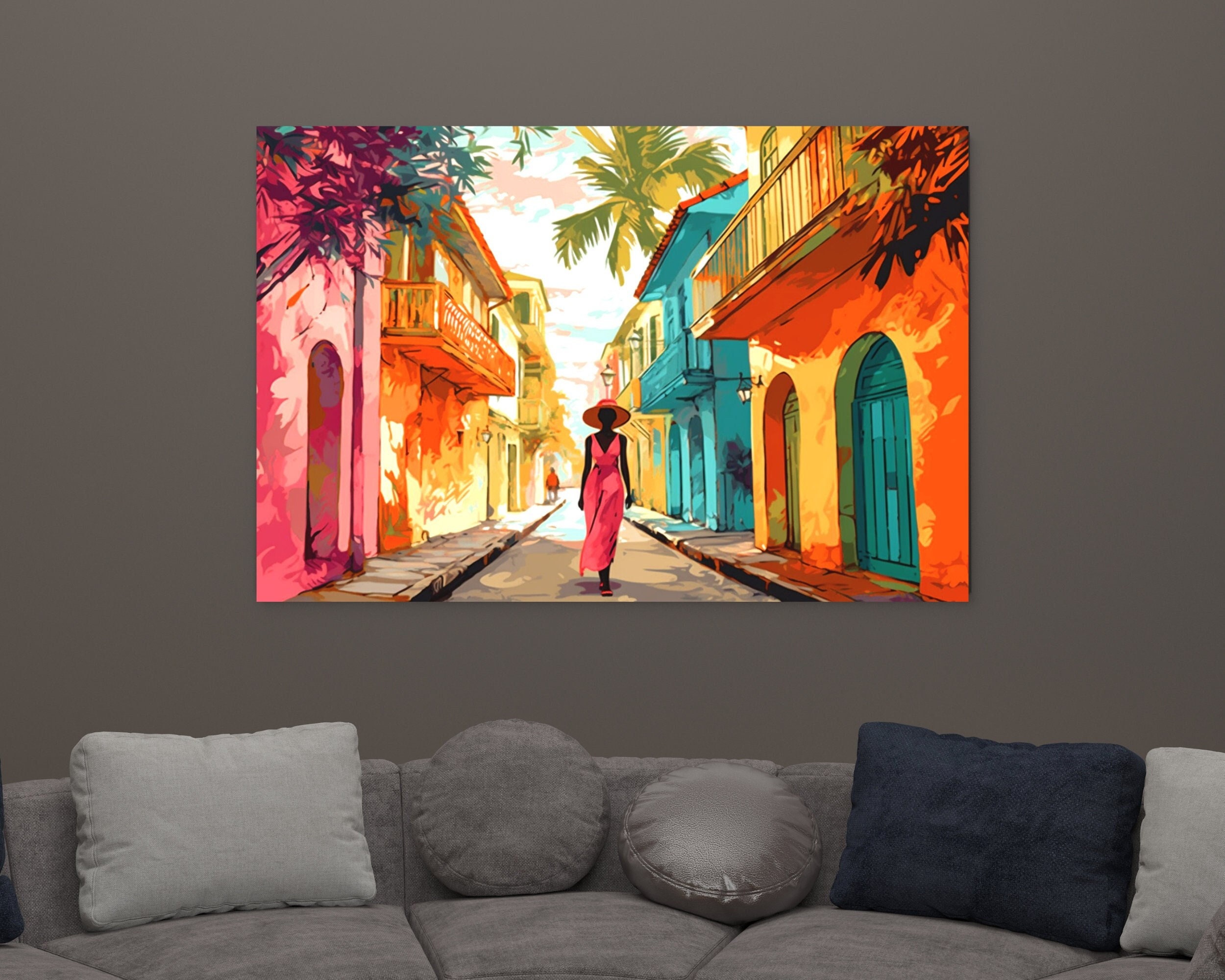 Caribbean Wall Art Silk Poster Print Gift for Her Trendy Etsy