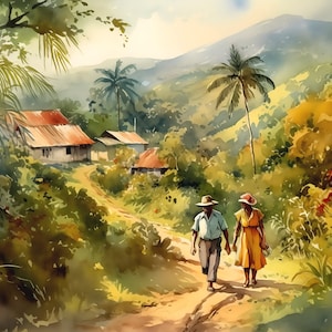 Dominica Wall Art, Poster Print, Dominica Countryside, Dominica Mountains, Caribbean Nature, Caribbean Wall Decor, Caribbean Wall Art