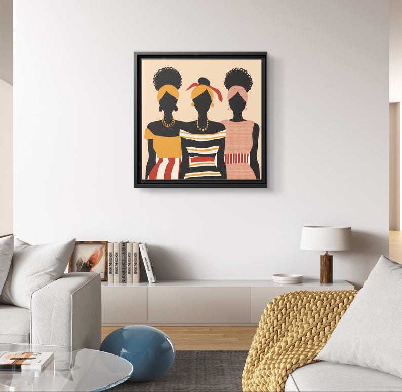 Black Woman Art, Afrocentric Home Decor, Afro Caribbean Heritage Gift