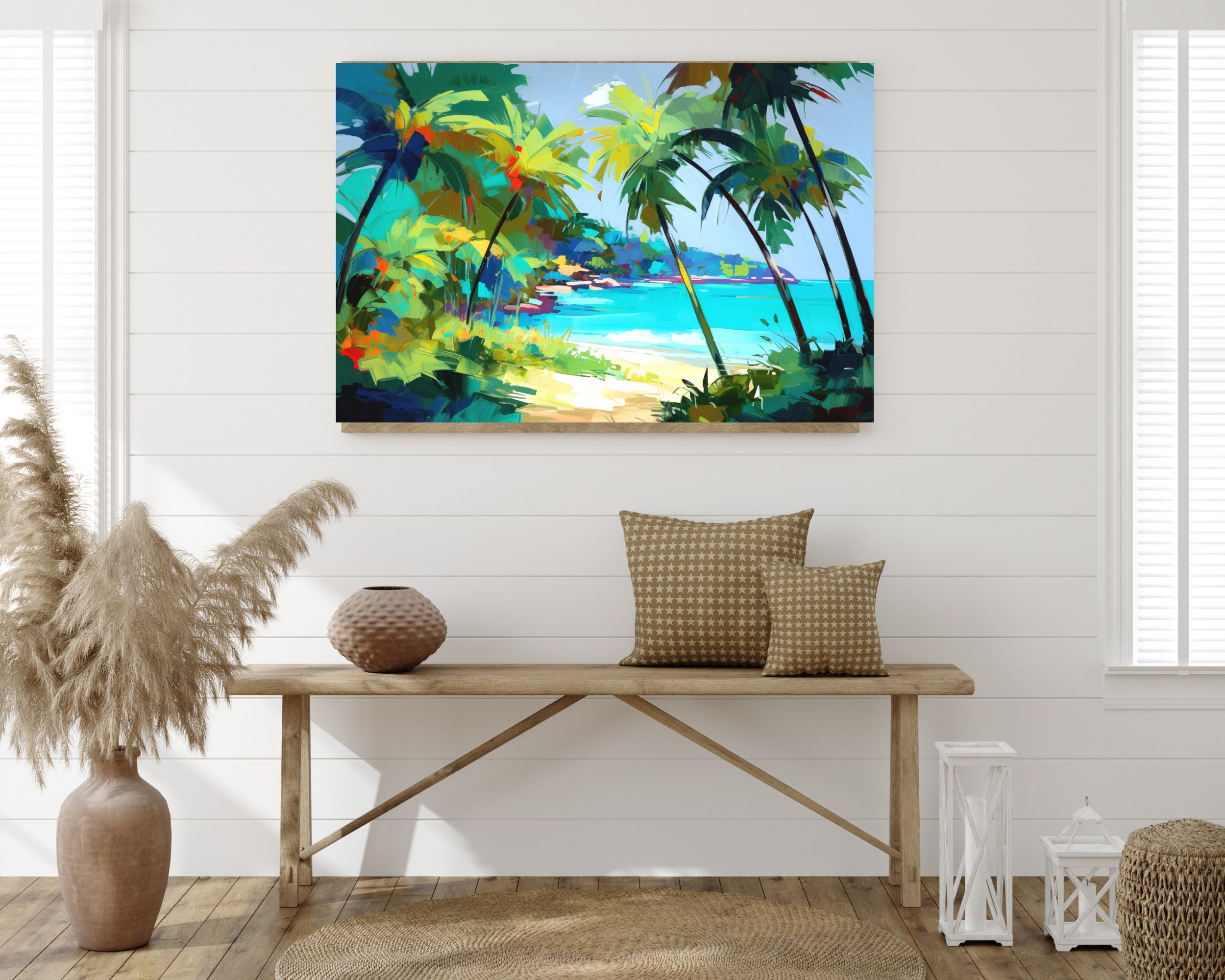 Caribbean Vibes Canvas Art Print - Caribbean Woman on Private Beach#2